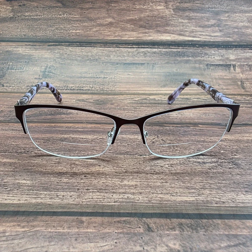 Kate Spade Marnie B3V Eyeglasses Burgundy Marbled Lilac Cat Eye Frames 53-15-135